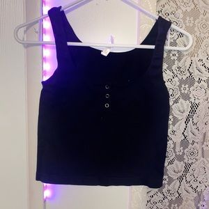 Black Crop top